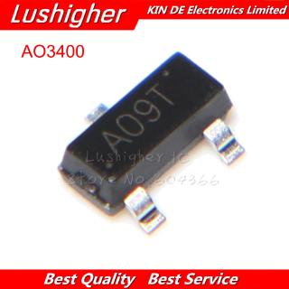 ao3400 ao 3400 a อุปกรณ์ทําเครื่องหมาย:a 09 t sot 23 n - channel mosfet ใหม่ 50 ชิ้น