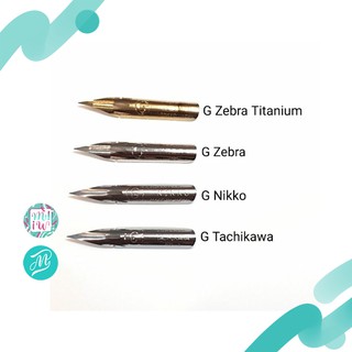 G Pen nib หัวปากกา Zebra มาแล้ว Nikko Tachikawa Hunt101 Hunt22 เขียน calligraphy comic nib วาดการ์ตูน