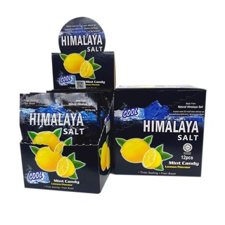 ลูกอมรสมิ้นท์ผสมเกลือหิมาลายา กลิ่นเลม่อน ยกกล่อง 12 ซอง (180g.) HIMALAYA SALT MINT CANDY LEMON FLAVOUR x12PCS