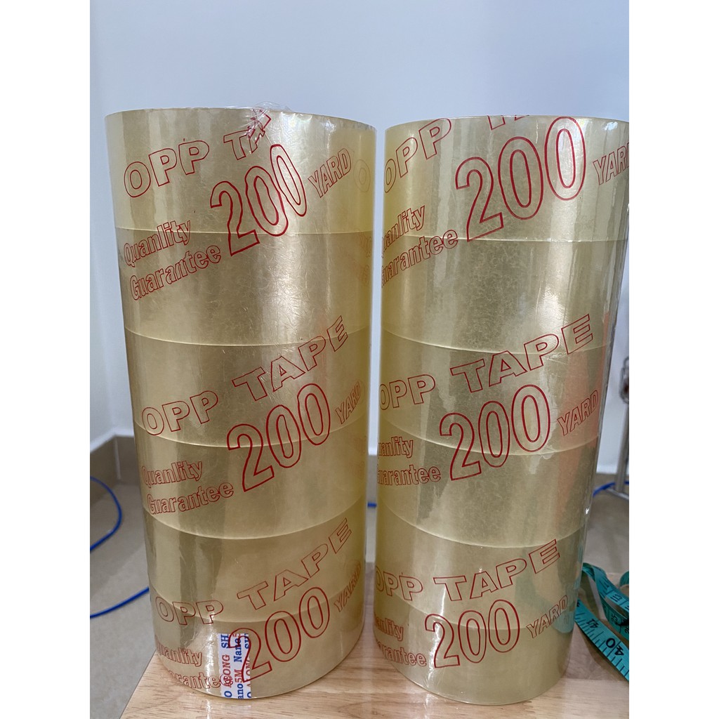 200YARDS 1.6kg _ Combo เทปใส 6 ม้วน 200 หลา น้ําหนัก 1.6kg 50 ไมค์