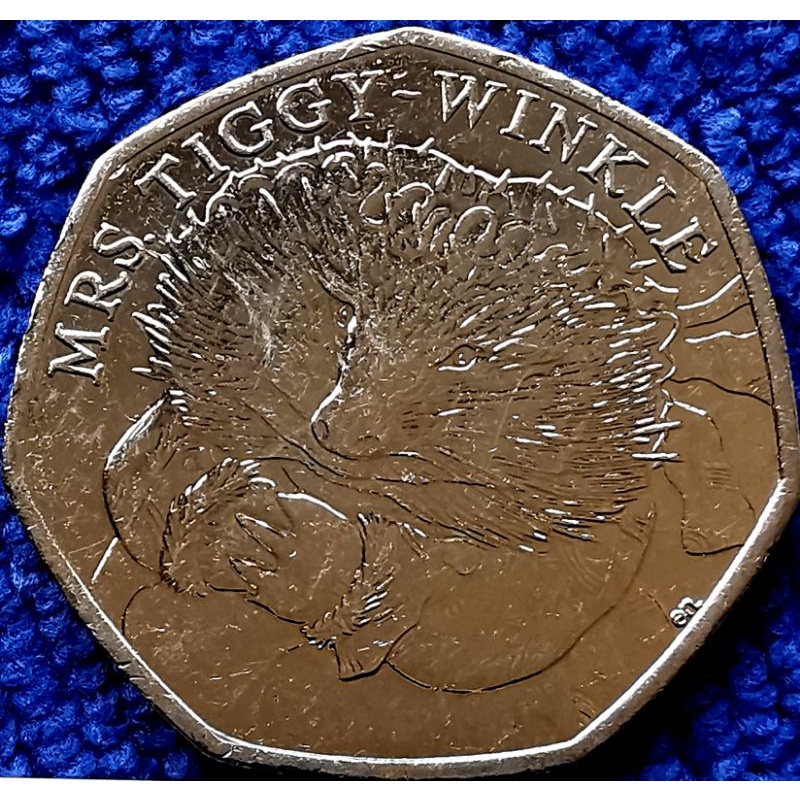 เหรียญ​อังกฤษ​ UK, 50​ Pence, (วาระ​ที่ระลึก​150ปี Beatrix Potter), # 1344T, ไม่​ผ่าน​ใช้​ UNC