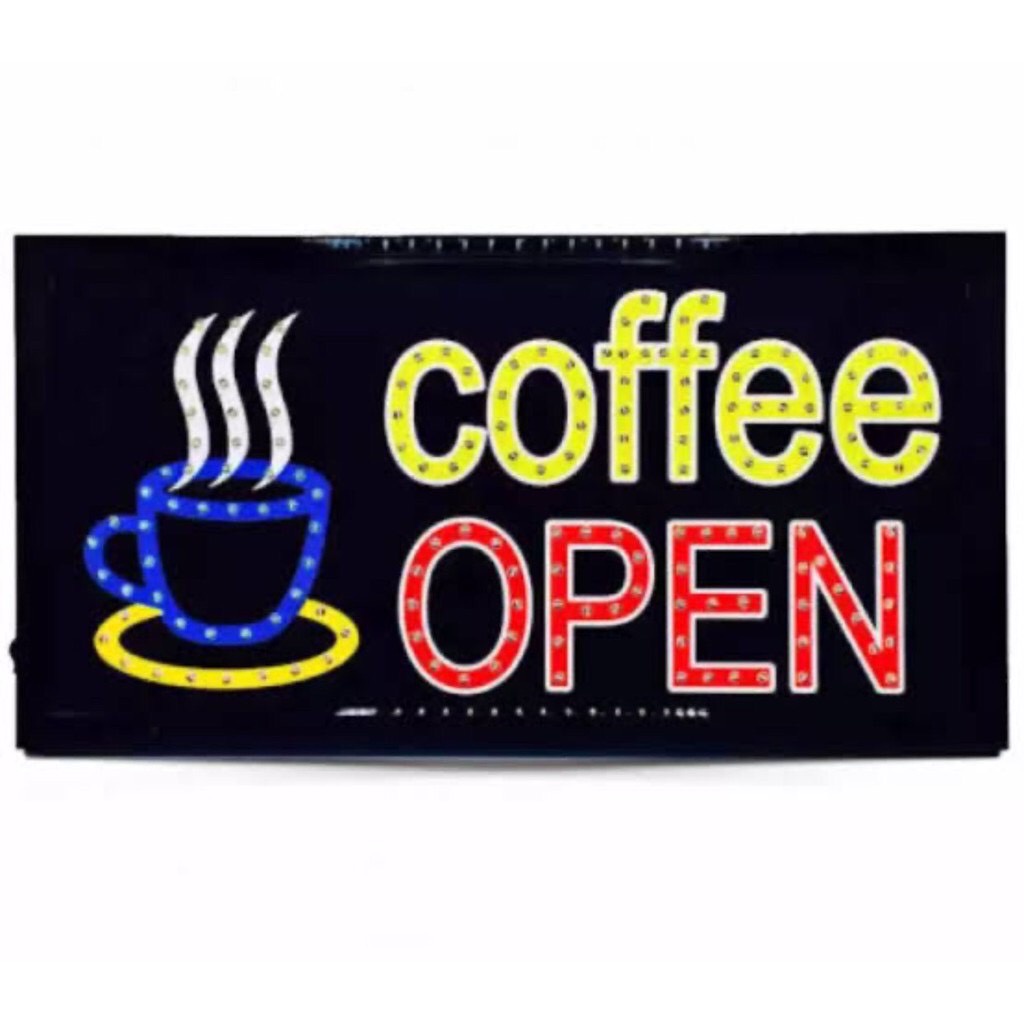 ป้ายไฟ LED ป้ายไฟ OPEN WELCOME/OPEN/Coffee/HAIR CUT/Welcome/ ป้ายไฟหน้าร้าน