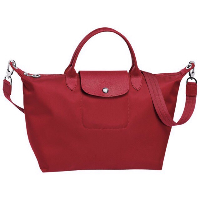 Longchamp Le Pliage Neo size M สี Ruby Red **พร้อมส่ง**
