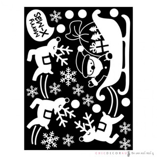 วอลล์สติ๊กเกอร์ Merry Christmas Santa Sticker GDT-818 (S)