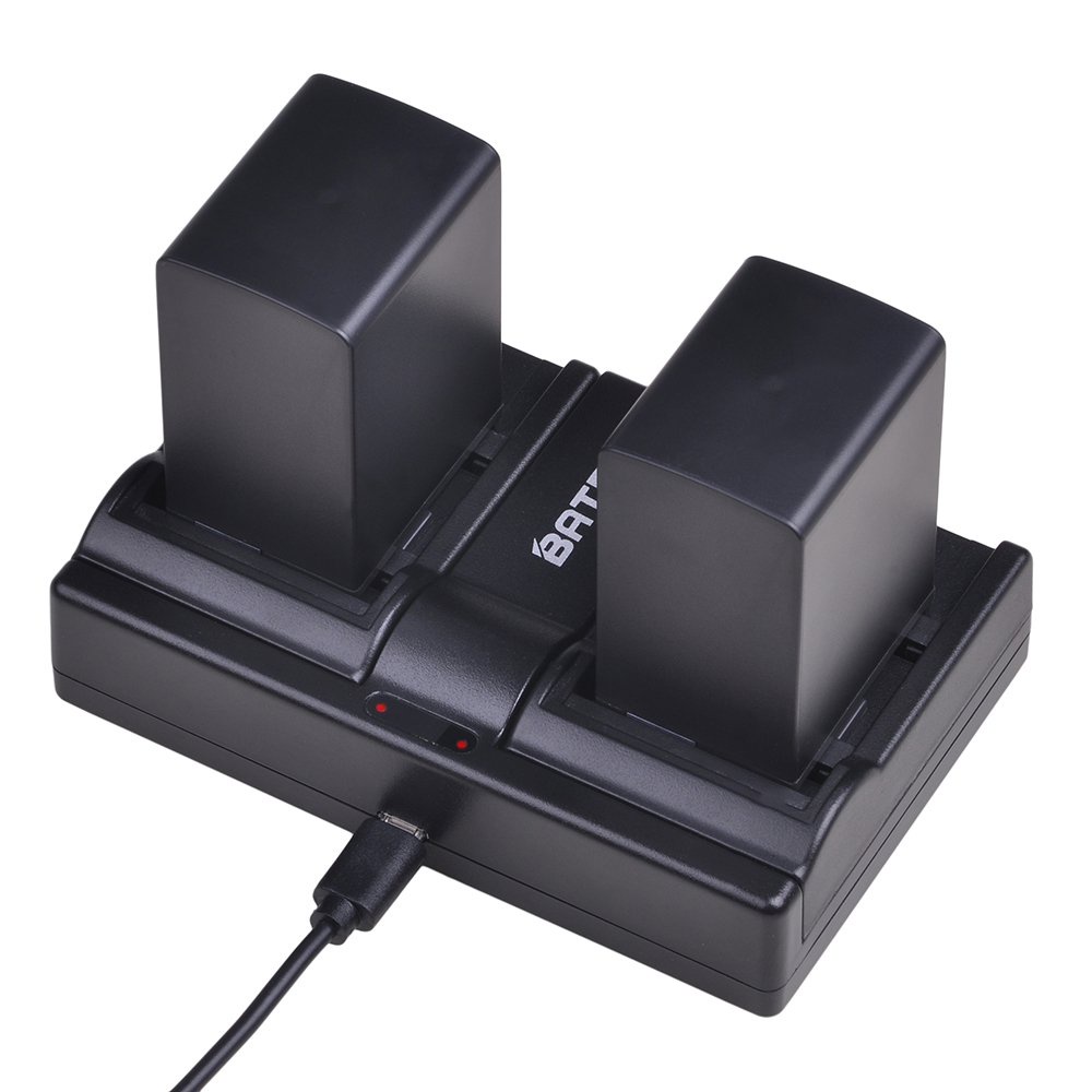 2Pcs 2900mAh BP-828 BP 828 Battery + USB Dual Charger for Canon BP-820 Canon VIXIA HF G40, HF G30, X