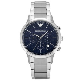 EMPORIO ARMANI AR2486 NAVY BLUE DIAL MENS WATCH นาฬิกาแบรนด์เนม อามานี่ แท้ 100% ของแท้ราคาถูก สำหรับผู้ชาย A-75