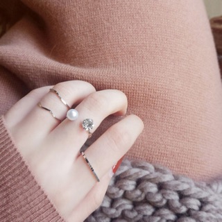 minimal sival ring set แหวนชุดเซตมุข เพชร