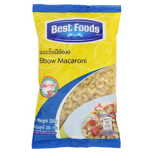 ราคาพิเศษ!! เบสท์ ฟู้ดส์ มะกะโรนีข้องอ 225กรัม Best Foods Macaroni Elbow 225 g