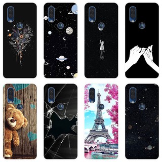 เคสสำหรับ Motorola One Vision Case Silicone Back Cover Soft Casing Motorola One Vision MotorolaOne Vision cartoon TPU เคส