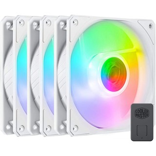 CoolerMaster SickleFlow 120 V2 ARGB White Edition 3in1 Square Frame Fan #Cooler Master สีขาว