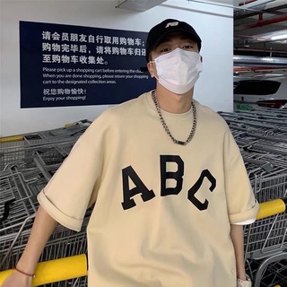 M-8XL พร้อมส่ง🔥เสื้อยืด🍀OVERSIZE เสื้อยืดคอกลม แขนสั้น พิมพ์ลายตัวอักษร ABC สไตล์อเมริกัน ฤดูร้อน พลัสไซซ์ โอเวอร์ไซซ์ สําหรับผู้ชาย ผู้หญิง คู่รัก