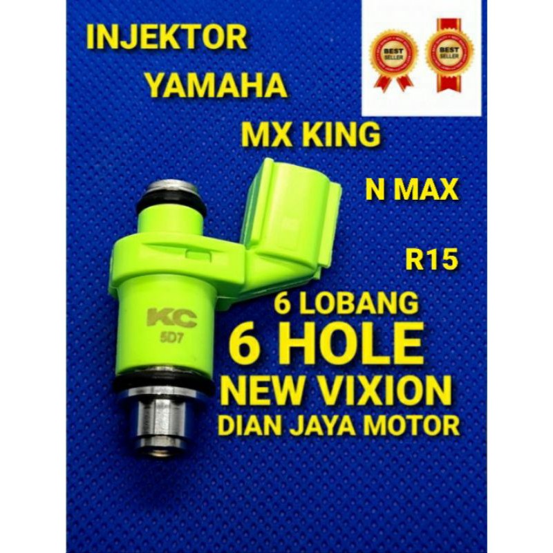 INJEKTOR MIO J INJECTOR YAMAHA MX KING N MAX AEROK R15 6 LOBANG 6 HOLE PNP MIO M3 MIO J SOUL GT XTRA