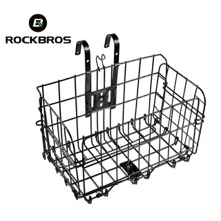 Rockbros ตะกร้าจักรยาน แบบหนา พับได้ ความจุขนาดใหญ่ ทนทาน อุปกรณ์เสริม สําหรับจักรยานเสือภูเขา