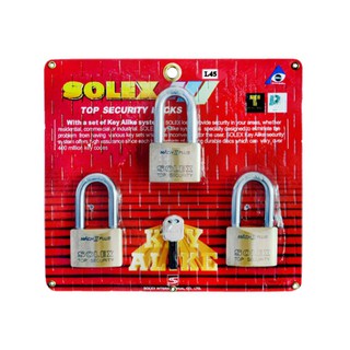 กุญแจคีย์อะไลท์ SOLEX MACH II PLUS L 45 มม. 3 ตัว/ชุดPADLOCK KEY ALIKE SOLEX MACH II PLUS L 45MM 3EA/SET