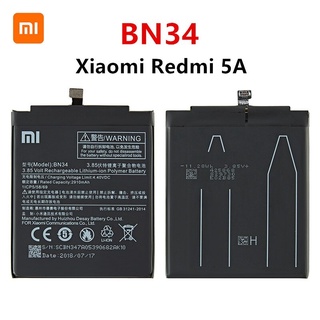 Xiao Mi BN34 3000MAh แบตเตอรี่สำหรับ Xiaomi Redmi 5A 5.0 "BN34 แบตเตอรี่