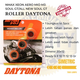 ลูกกลิ้ง NMAX AEROX MIO M3 XEON DAYTONA JAPAN 8-13 กรัม 3 ชิ้น