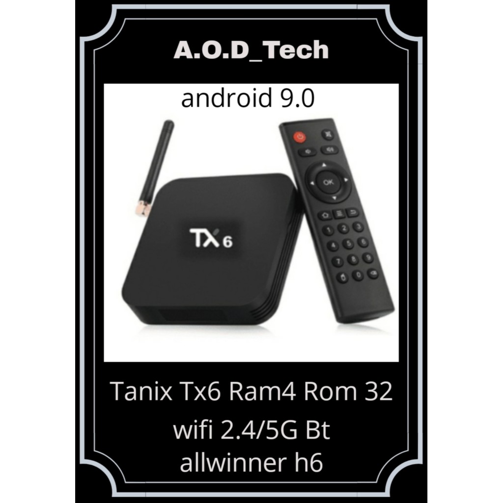 .tx6 android tv box  ram4 rom32 บลูทูธ ไวไฟ 2.4g/5g