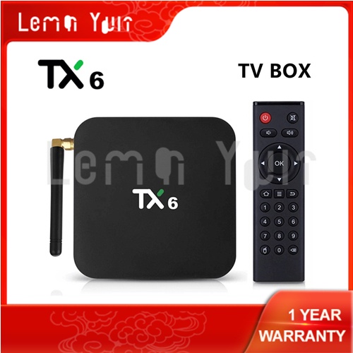 กล่องทีวี Android 9.0 Smart TV BOX TX6 Android TV BOX 4GB RAM 64GB 4K TVBOX Allwinner H6 Quad Core USD3.0 2.4G/5G WiFi