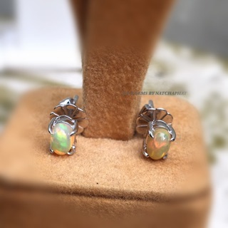 ต่างหูโอปอล(Natural Opal)