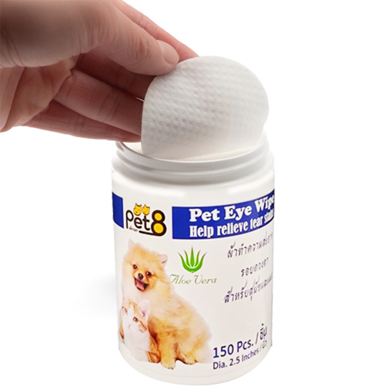 ทิชชู่เปียก ทำความสะอาดดวงตา ให้สุนัขและแมว Pet Eye Wipes 150แผ่น ผ้าเช็ดขี้ตาแมว เพื่อสุขอนามัยที่ดีของสัตว์เลี้ยง