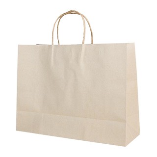 🔥สินค้าขายดี!! ถุงกระดาษหูเกลียว ขนาด 32x11x24 ซม. แพ็ค 50 ใบ Paper Bag 32X11X24Cm.1X50Pcs