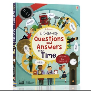 หนังสือ Usborne ภาษาอังกฤษ  Lift-the-flap Questions and Answers About Times (ETR)