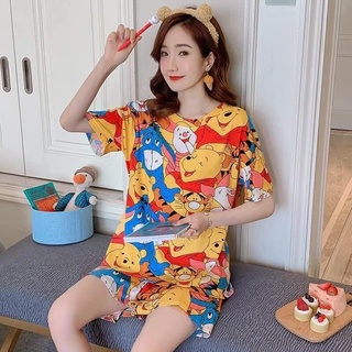 ชุดนอนน่ารักแขนสั้น+ขาสั่น