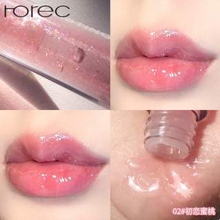 horec นักเรียนชาย-หญิง วอเตอร์ไลท์ ลิปกลอสสีสวย ชิมเมอร์เล็กน้อย ลิปกลอส ลิปกลอส อวบอิ่มและเจลลี่มอยส์เจอร์ไรซิ่ง