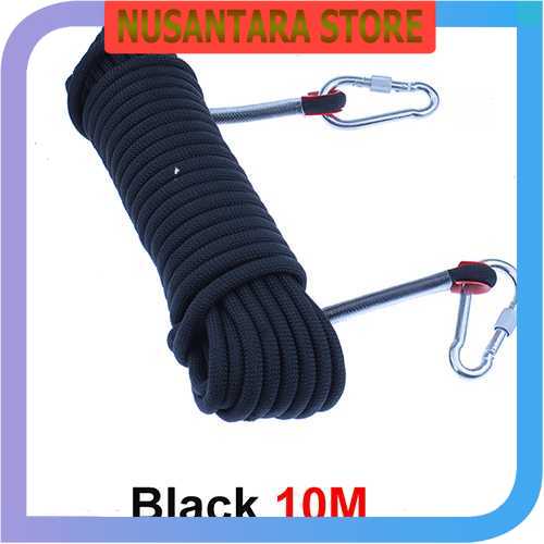 NS - เชือกพาราคอร์ดยาว เชือกปีนหน้าผา 10 มม. พร้อมหัวเข็มขัดเหล็ก -P4 - NUSTARA STORE