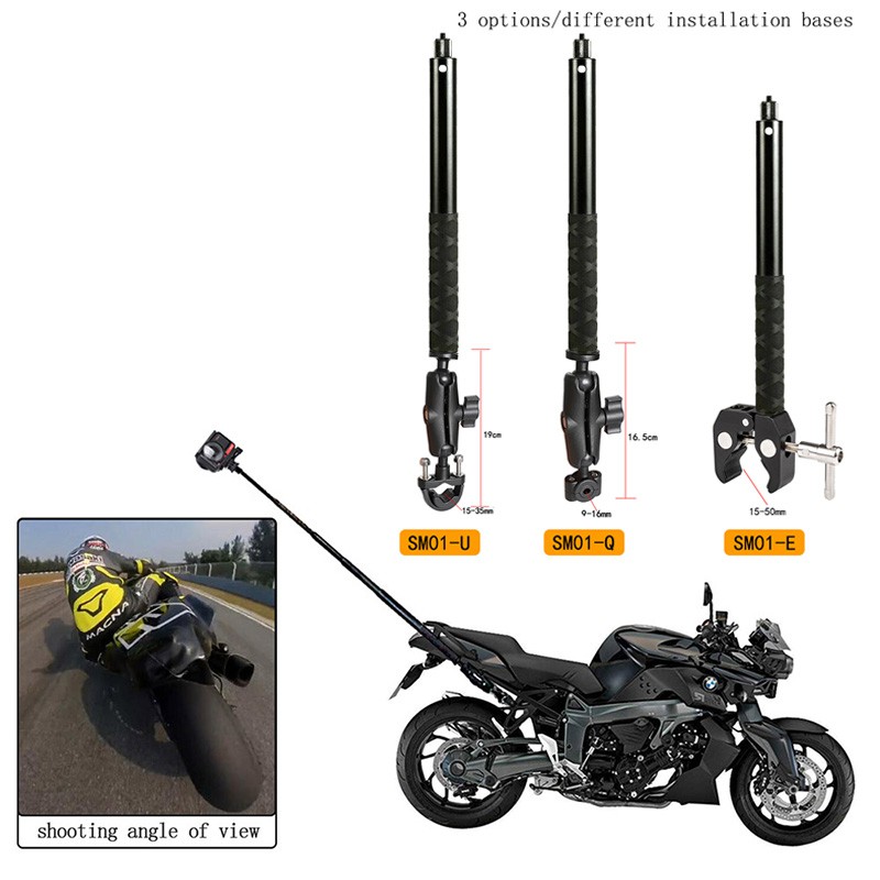 Insta360 One R X Motorcycle Bicycle Action Camera Holder Handlebar Mirror Mount Bracket Stand For Insta360 One R X3 X2 X Invisible Selfie Stick Accessory