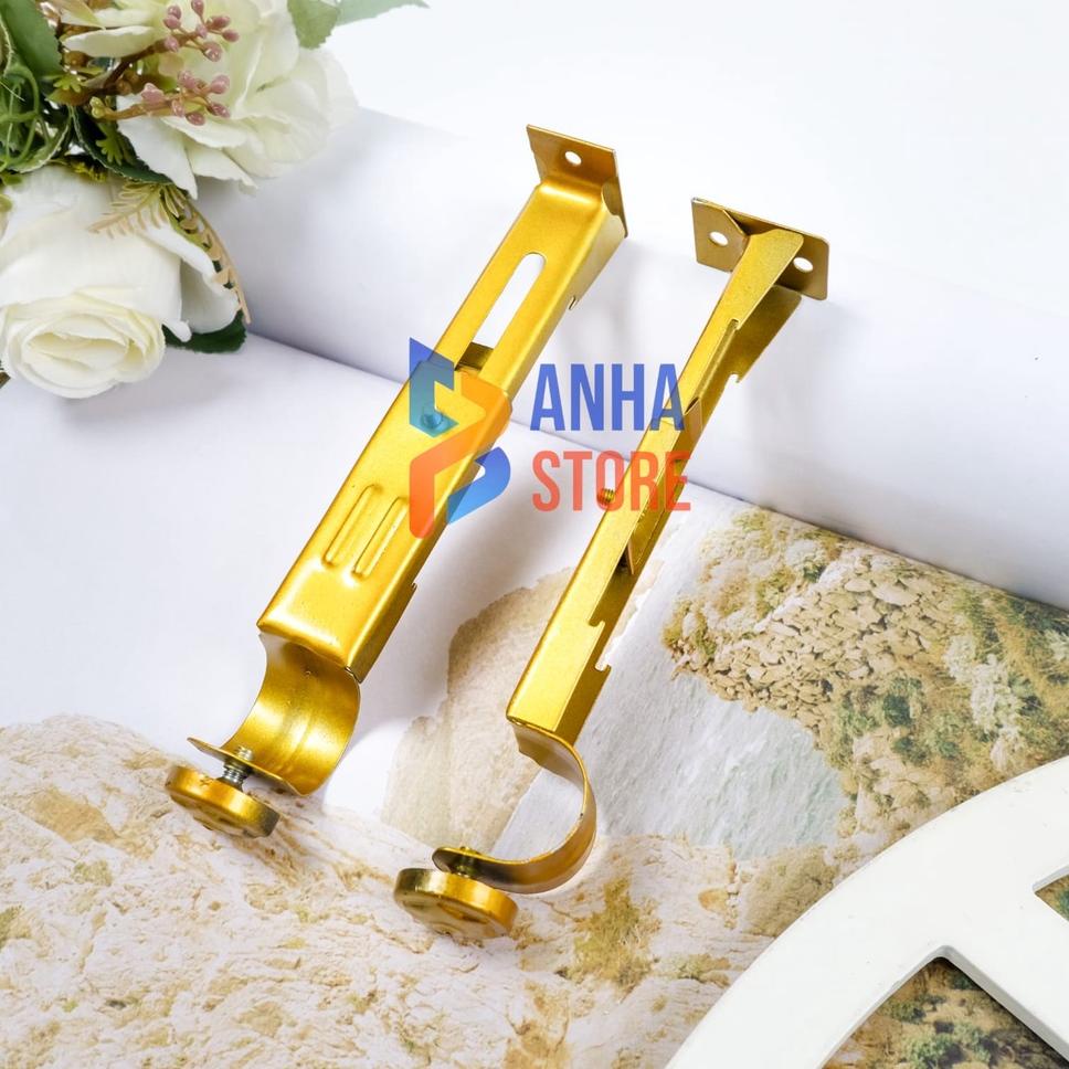 (ATC) [FULLSET] Iron CURTAIN POLE/HORMI STICK WITH THREAD MOTIF/PIPE CURTAIN/GOLD CURTAIN ROD SIZE 5