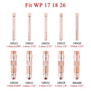 บอดี้คอลเล็ต TIG 10N22 10N23 10N24 10N25 54N20 10N30 10N31 10N32 10N28 ขนาด 1.0 1.6 2.4 3.2 4.0 มม. 406488 ไฟฉาย สําหรับ WP17 18 26