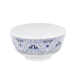 ถูกที่สุด✅  ชามเมลามีนทรงกลม บลูพอร์ต VANDA B61060 ขนาด 6 นิ้ว สีน้ำเงิน - ขาว Bowls &amp; Plates