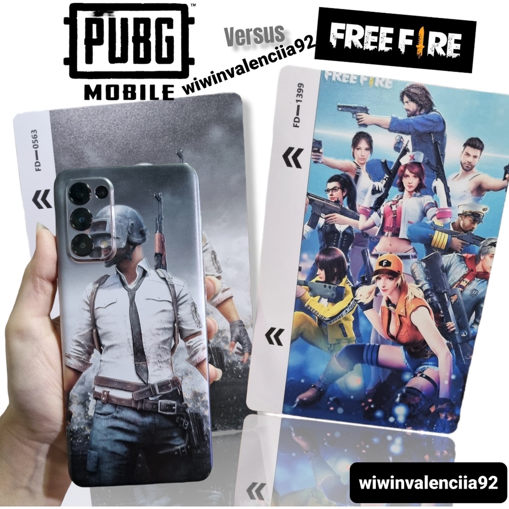 BACK Skin Sticker PUBG/FreeFire OPPO A18 A38 A77s A57 2022 A78 A54 A74-4G 5G A95 A96 A76 A53 A33 A52