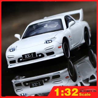 Klt โมเดลรถยนต์ Mazda RX7 Diecast 1:32 ของเล่น ของขวัญวันเกิด สําหรับเด็กผู้ชาย