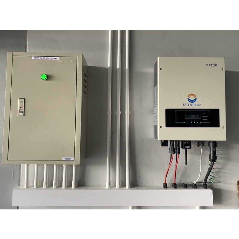 บริการติดตั้งโซล่าเซลล์ระบบออนกริด5.0kw แผง410w12แผง sofar รับประกัน5ปี