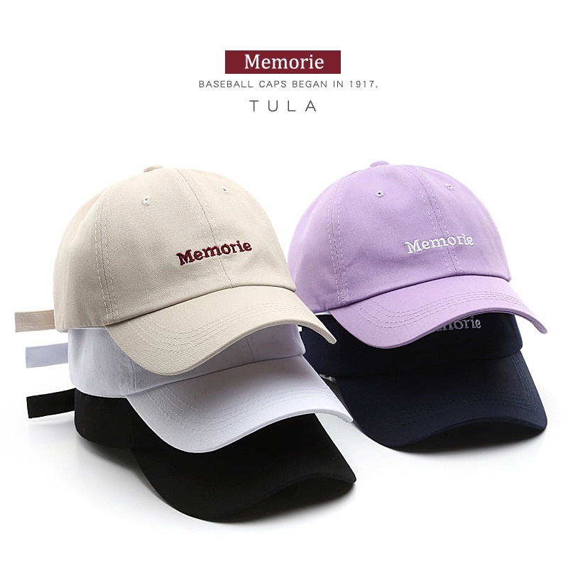 Memorie หมวกแก๊ป หมวกกันแดดผ้าฝ้าย100%