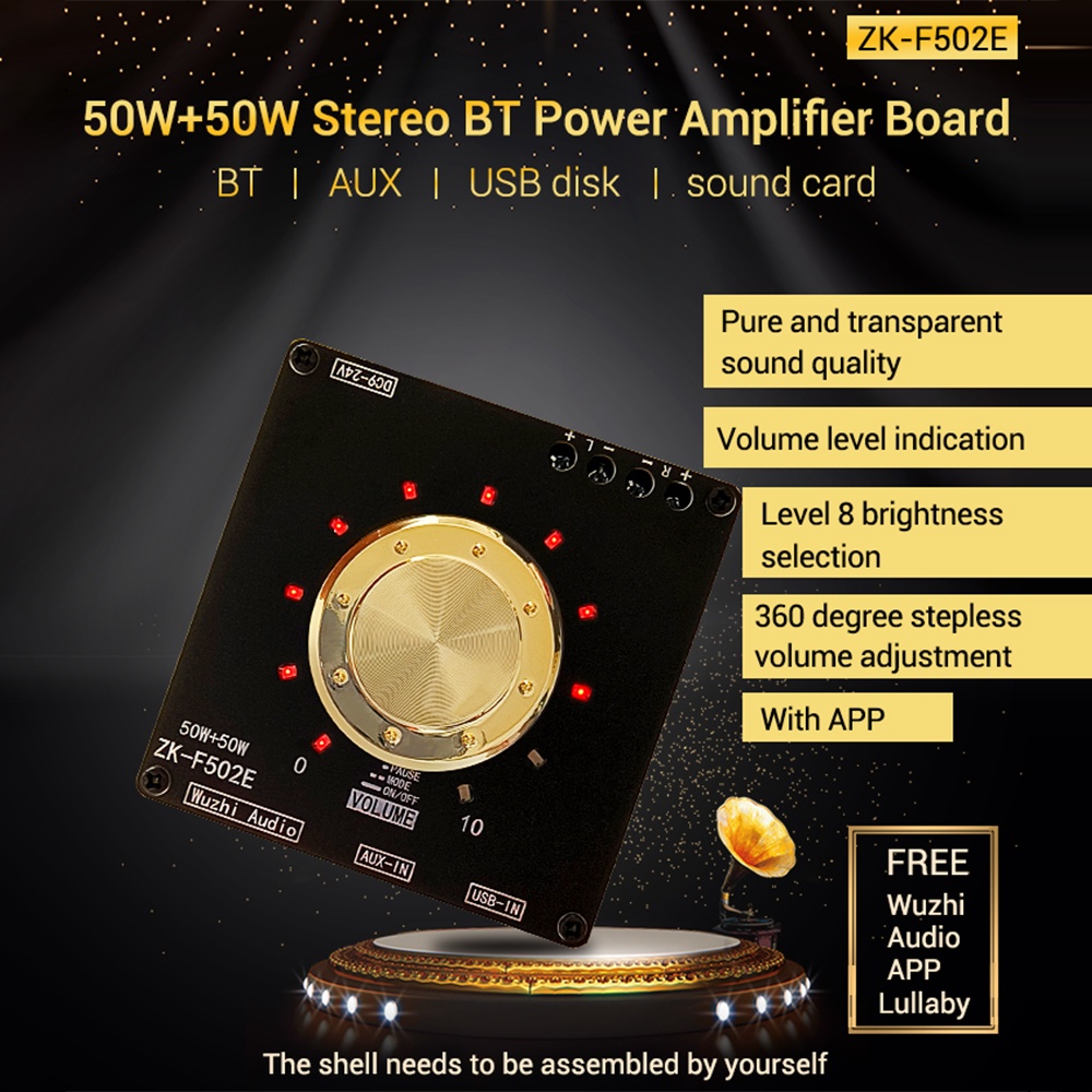 Diymore F502H F302 F502E F802 โมดูลบอร์ดขยายเสียงสเตอริโอ บลูทูธ 5.1 TPA3116D2 50W+50W/80W+80W - รูปที่ 3