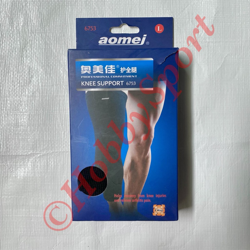 Aomei 63753 อุปกรณ์พยุงเข่าแบบยาวยิมฟิตเนสป้องกันเข่า