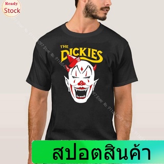 เสื้อยืดแขนสั้น The Dickies Killer Klown เสื้อยืดลําลองสําหรับผู้ชายแขนสั้นคอกลมสีดํา Mens Womens T-shirts