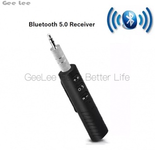 Geelee BT450 2 in 1 อะแดปเตอร์รับส่งสัญญาณบลูทูธไร้สาย 5.0 แจ็ค 3.5 มม. สําหรับเครื่องรับสัญญาณเสียงรถยนต์