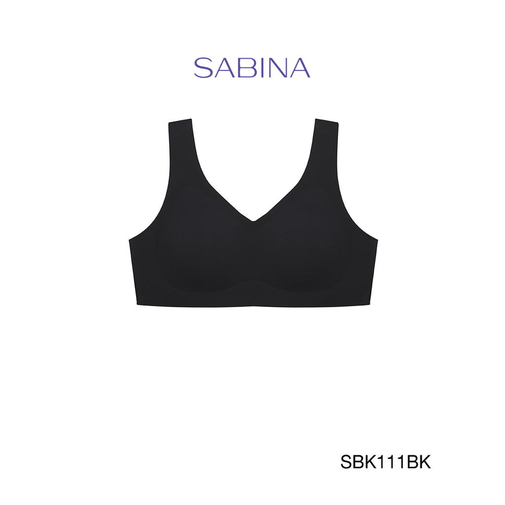 SABINA BRALESS เสื้อชั้นใน Invisible Wire (ไม่มีโครง) รุ่น Soft Collection รหัส SBK111BK สีดำ