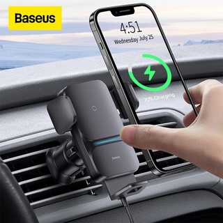 ็ฺBaseus แท่นวางโทรศัพท์ Car mount holder wireless charger 15W  แท่นชาร์จไร้สาย ที่ยึดโทรศัพท์ ที่วางมือถือในรถ