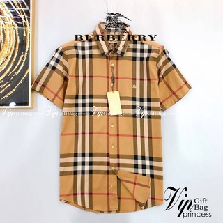 BURBERRY SHIRT / BURBERRY SHORT SLEEVE VINTAGE CHECK SHIRT เสื้อเชิ้ตแขนสั้นแบรนด์เบอเบอรี่ ลายสก็อตสุด classic เรียบหรู