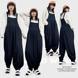 ชุดเอี๊ยม Oversize  Japan style code:2667ดำ