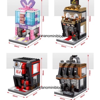 Legonano เลโก้ นาโน lego nano nanoblock ร้านค้า ministreet set4กล่อง