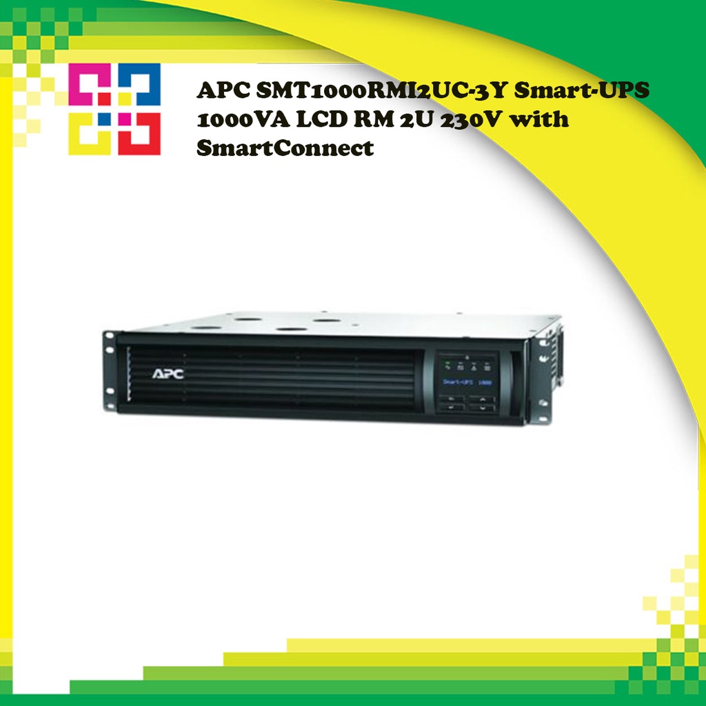 APC SMT1000RMI2UC-3Y Smart-UPS 1000VA LCD RM 2U 230V with SmartConnect