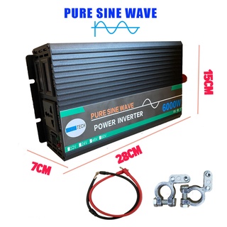 6000W อินเวอร์เตอร์ คลื่นไซน์บริสุทธิ์ Inverter Pure Sine Wave อินเวอร์เตอร์เพียวซายเวฟ อินเวอร์เตอร์แปลงไฟ 12V To 22