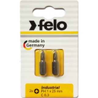 FELO ชุดดอกไขควงหัวแฉก แบบสั้น PH1  รุ่น 10270  เฟลโล่แท้Germany