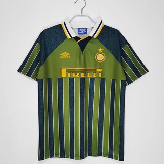 เสื้อกีฬาแขนสั้น ลายทีมชาติฟุตบอล Inter Milan 9596 Inter Milan away S-XXL ชุดเยือน AAA คุณภาพสูง